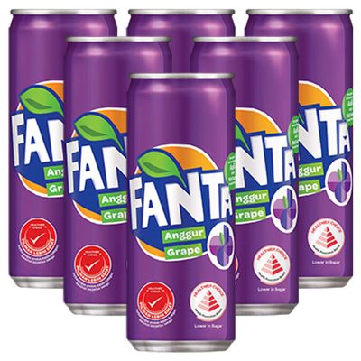 Fanta Grape Flavoured Drink - 6 Pack, 6 X 320