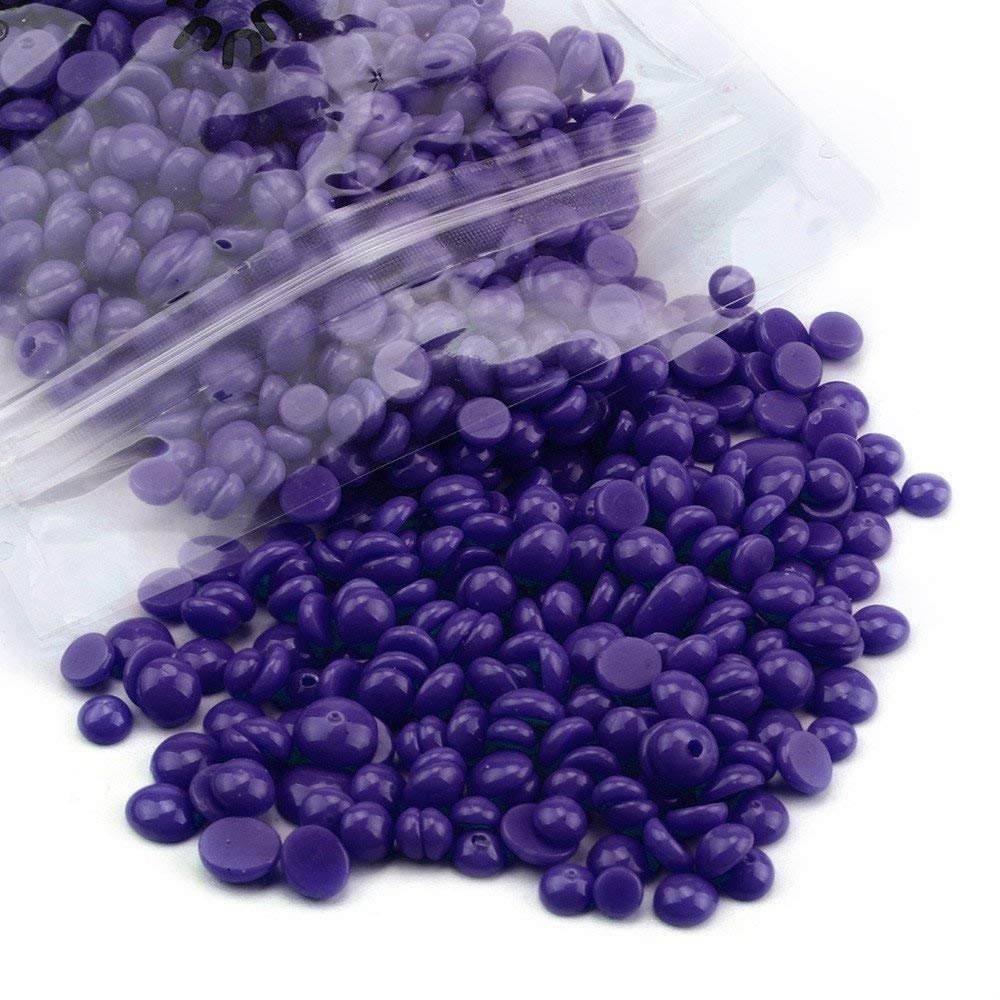 Brazilian Depilatory Hard Bean Bikini Wax with 2 Wax Applicator Wax (50 g) Wax (blue)