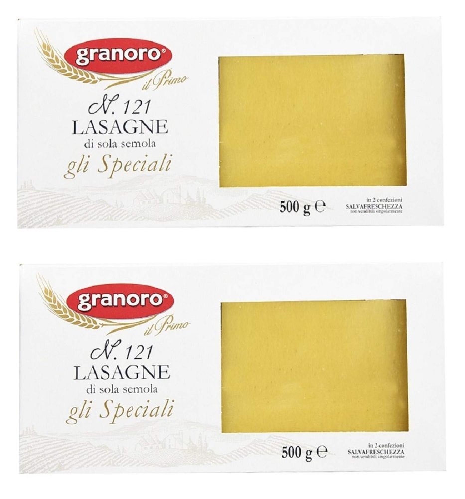 Granoro Lasagna Pasta 500 G (Pack of 2), Product of Italy