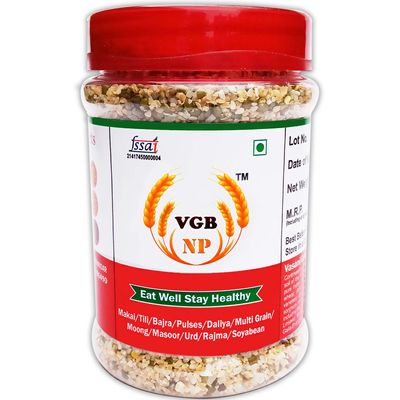Vasani G Multigrain Dalia | Mixed Grain Porridge with Rice Wheat Bajra Moong Dal Til | Nutritious Broken Wheat Mix Cereal | Mix Grain Daliya - 400g