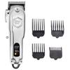 Kubra Kb-409 Professional Hair Clipper Cordless Rechargeable Led Display Hair Clipper Heavy Duty For And Beard Cut (Silver) Men view 2