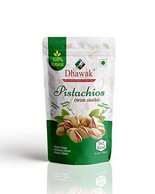 Dhawak Roasted and Salted Pistachios - 1.5 Kg. | Namkin Pista Dry Fruits