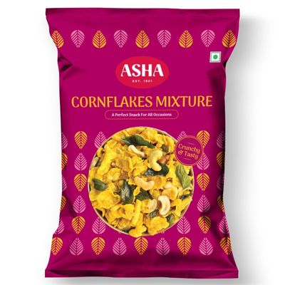 ASHA Cornflakes Mixture (200gms X 2) Healthy Namkeen Snack Mix | Fresh & Ready to Eat | Perfect for Kids & Family | Combo Offer