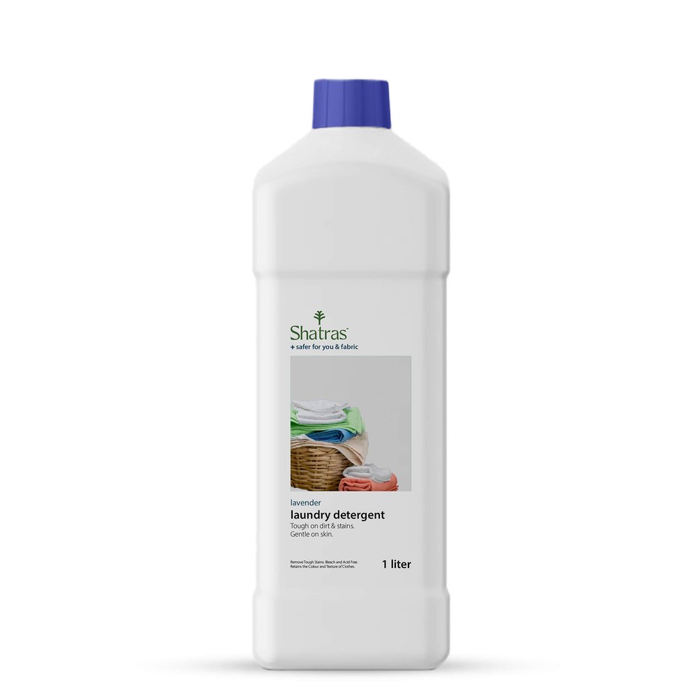Shatras Liquid Detergent 1 Liter | Laundry Liquid for Fabric Care | Suitable for Top-Load and Front Load Machine and Hand Wash | Concentrated Laundry Detergent (1 Litre)