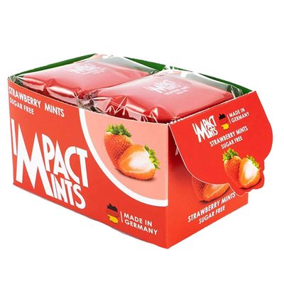 Impact Mints Strawberry Mints, Sugar Free, 6 x 14 g (Buy 5 Get 1 Free)