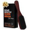 LIBERHAUS Beard Brush - 100% Boar Bristle - Men's Beard Straightener & Cleaner - Wooden Handle - Detangling & Styling - Men's Grooming view 1