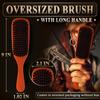 LIBERHAUS Beard Brush - 100% Boar Bristle - Men's Beard Straightener & Cleaner - Wooden Handle - Detangling & Styling - Men's Grooming view 2