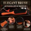 LIBERHAUS Beard Brush - 100% Boar Bristle - Men's Beard Straightener & Cleaner - Wooden Handle - Detangling & Styling - Men's Grooming view 3