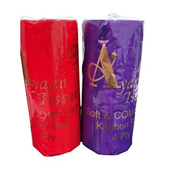 Ayaan tissues Soft and Comfort 4 ply Kitchen Towel roll - 250 grams per roll (Pack of 2)