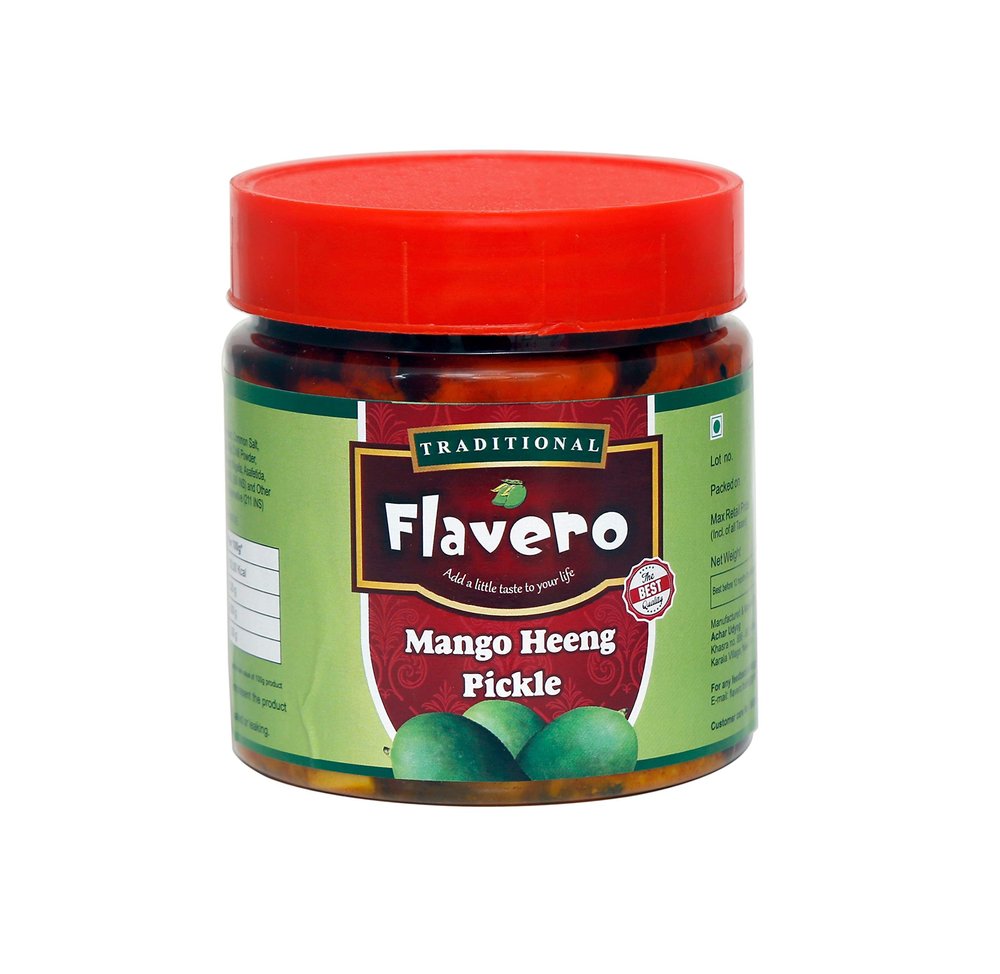 Flavero Mango Heeng Pickle (400gm) | Peeled and Seedless Mango Pickle | Enjoy Our 22 Varieties of Pickles | Visit Flavero Store