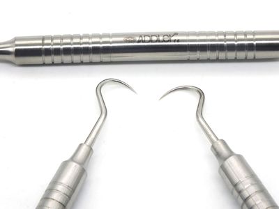 ADDLER Dental Naber Probe Hollow 10MM Light Weight Handle. LIFE TIME ANTI RUSTING WARRANTY
