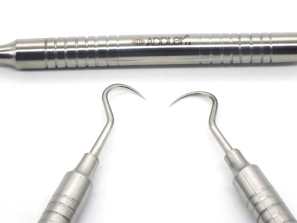 ADDLER Dental Naber Probe Hollow 10MM Light Weight Handle. LIFE TIME ANTI RUSTING WARRANTY