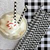 Black and White Check Paper Straws - Race Theme Checkered Flag Drinking Straws - 7.75 Inches - 50 Pack Outside the Box Papers Brand view 4
