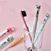 3NH Pack of 1 N 1Pc Family Toothbrush Soft Brush Panda Degradable Oral Care Nano-Antibacterial Cute Mini Heads for Adults: 1Pc As Picture view 2