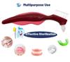 3 Pcs Premium Hard Denture Brush Toothbrush, Cleaning Brush, Multi-Layered Bristles & Portable Denture Double Sided Brush, Denture Care view 2