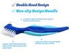 3 Pcs Premium Hard Denture Brush Toothbrush, Cleaning Brush, Multi-Layered Bristles & Portable Denture Double Sided Brush, Denture Care view 3