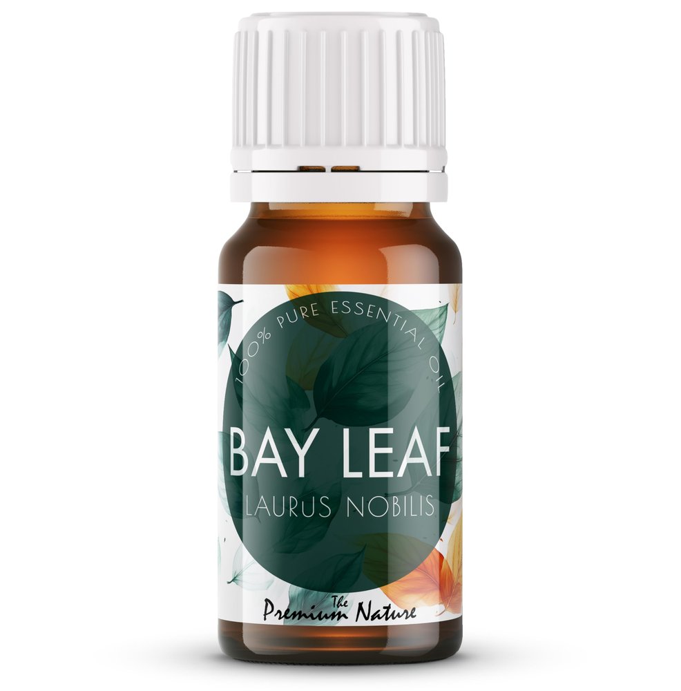 The Premium Nature Bay Leaf Essential Oil for Diffuser & Hair | 100% Natural | Spicy & Herbaceous Scent - Ideal for Candle Making & Aromatherapy, 10 mL