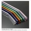 Brilliant Blue Glass Straws by Rustic Horse. Bent 8" x 9.5 mm Pack of 6 with Brush view 3
