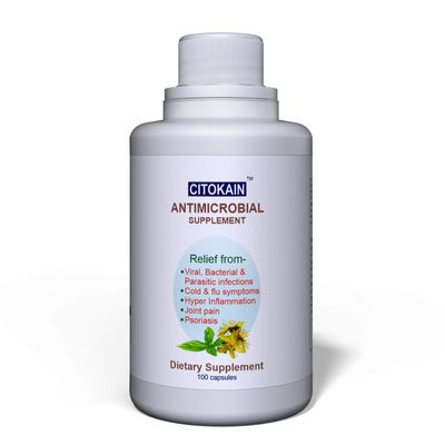 CITOKAIN, Andrographis. P, St. John Wort, Vitamin C - 100 Capsules (Antimicrobial)