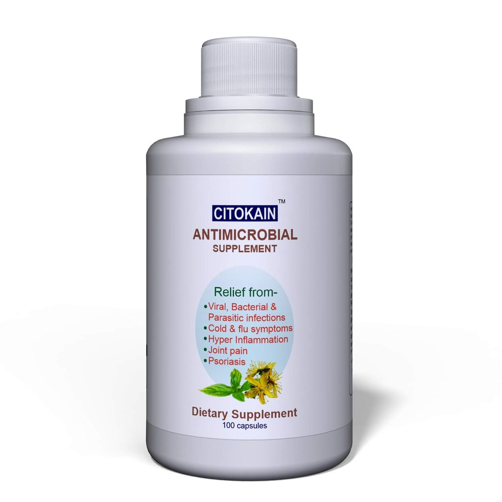 CITOKAIN, Andrographis. P, St. John Wort, Vitamin C - 100 Capsules (Antimicrobial)