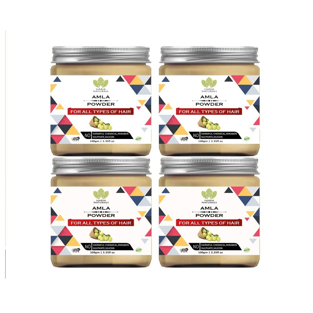 Haria Naturals 100% Pura And Naturals Amla Powder 100 gms (Pack of 4) 400gms