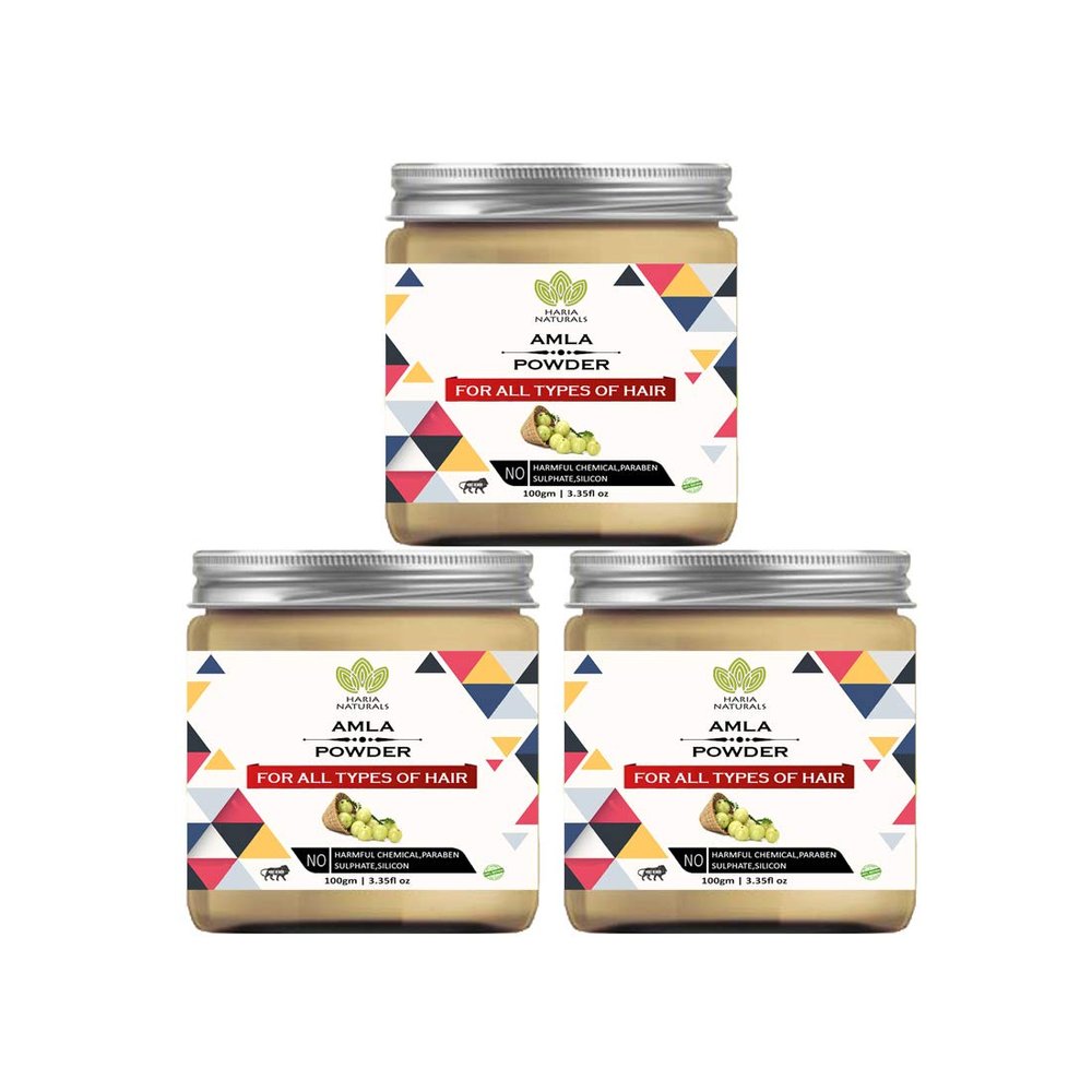 Haria Naturals 100% Pura And Naturals Amla Powder 100 gms (Pack of 3) 300gms