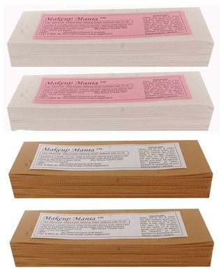 Makeup Mania Non-Woven Body Wax Strips, Hair Removal Waxing Strips for Face, Legs, Underarms, Facial Eyebrow, Disposable Large, 280 Strips (White, Brown)
