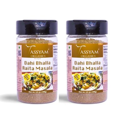 Tassyam Dahi Bhalla Raita Masala 200g (100g x2) | Dispenser Bottle, All Natural, Flavour Burst