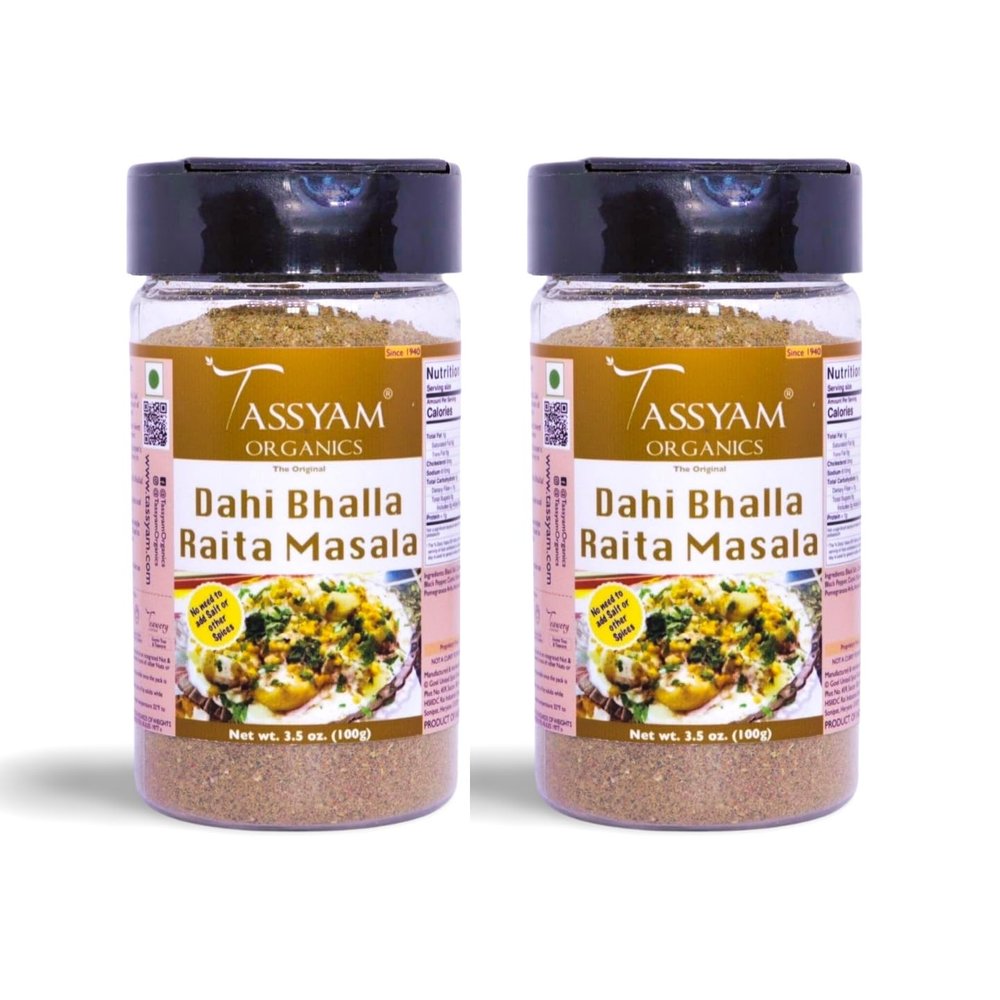 Tassyam Dahi Bhalla Raita Masala 200g (100g x2) | Dispenser Bottle, All Natural, Flavour Burst