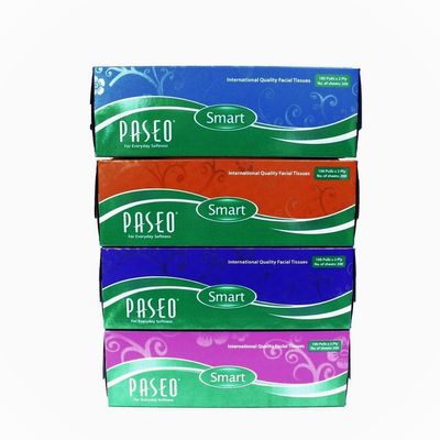 Paseo Smart for Everyday Softness Travel Pack Facial Tissues 100 Pulls 2 ply 200Sheets (Pack of 1) (30)