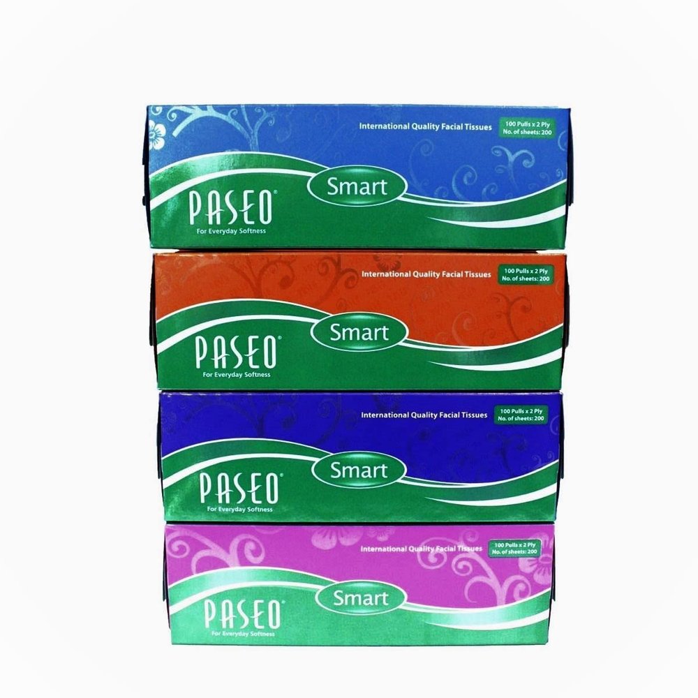Paseo Smart for Everyday Softness Travel Pack Facial Tissues 100 Pulls 2 ply 200Sheets (Pack of 1) (30)