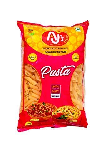 AJ's Penne Pasta - 400g Packet (Pack of 1) Premium Durum Wheat High Protein, Zero Cholesterol, No Trans Fat Easy to Cook Perfect for Quick Meals, Family Dinners, and Gourmet Recipes