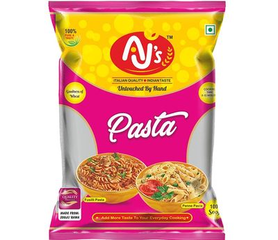 AJ's Fusilli Pasta - 400 grams Packet (Pack of 1) Premium Durum Wheat High Protein, Zero Cholesterol, No Trans Fat Easy to Cook Perfect for Quick Meals, Family Dinners, and Gourmet Recipes