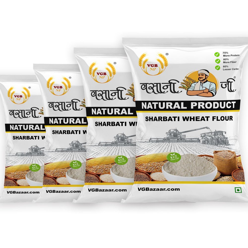 Wheat Flour | Whole Wheat Atta | Gehu ka AAta | Godhumai Maavu | Godhi Hittu | Chakki Fresh Atta | High Fiber Multigrain Base | Soft Roti & Chapati Flour - 2kg
