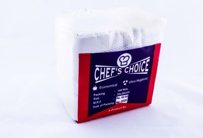 JKs Chefs Choice Paper Napkins 30cmx30cm 4 fold 100 Sheets/Pkt (Pack of 2)