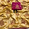 Urantex Embroidery Jumki Design Banarasi Silk Saree with Blouse Piece view 4