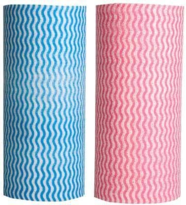 MIST Non- woven Disposable Reusable Towels like Kitchen Cleaning Towel - Multi-Uses Dish Cloths Washable Towel Roll - Set of 2 pcs