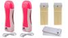 Ear Lobe & Accessories Depilatory Wax Heater (2pcs) + Roll-on Hot Depilatory Wax White Chocolate Cartridge (2pcs) +Waxing Strips (10pcs) view 1