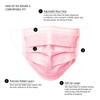 Hyjiva Polypropylene Disposable Face Mask - 3-Ply, Ear Loop, Nose Strip, Unisex, Ultra-Soft, Super-Breathable (Pack Of 50, Pink) view 2
