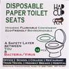 Disposable Toilet Seats Covers - HapCup Flushable and Eco-Friendly Paper Toilet Seats 10pcs (1 Pk of 10 pcs) view 1