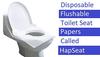 Disposable Toilet Seats Covers - HapCup Flushable and Eco-Friendly Paper Toilet Seats 10pcs (1 Pk of 10 pcs) view 3