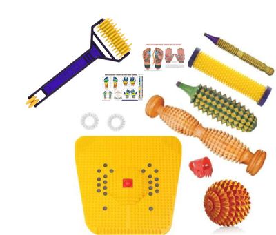 Acupressure Tools kit combo Foot Mat With Magnets And Copper For Stress And Pain Relief Gym & Fitness Kit Massager