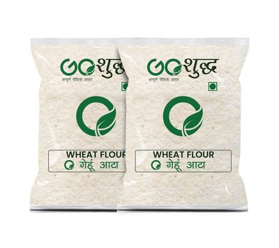 Goshudh Gehun Atta (Wheat Flour) | Stone-Ground, Cold-Processed for Everyday Use | 1kg (2 x 500g)