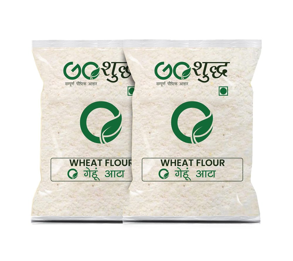 Goshudh Gehun Atta (Wheat Flour) | Stone-Ground, Cold-Processed for Everyday Use | 1kg (2 x 500g)