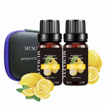 Lemon Essential Oil Set, Organic Plant Pure Lemon Blends Oil for Diffuser,Car,Cleaning,Home,Sleep, Case,Bedroom,Hair,SPA,Massage,Perfumes,Humidifier,Skin,Candle Making 2 Pack 10ml