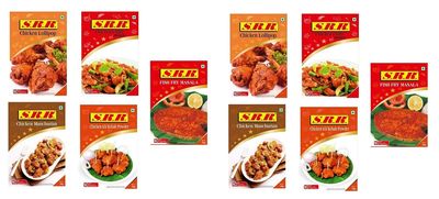 Srr Chicken 65, Lollipop, Manchurian, Fish Fry and Chicken Chilly Combo Pack of 2 of Each Item (Total 10)