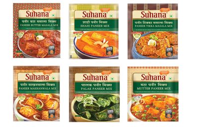 Suhana Paneer Combo Pack of 6 - Paneer Makhanwala, Paneer Tikka, Shahi Paneer, Mutter Paneer, Paneer Butter, Palak Paneer