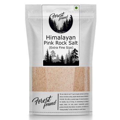 Forest Found Pure Himalayan Pink Salt Powder  Edible, Sand-Free, Rich in Trace Minerals, Low Sodium, Food Grade, Ideal for Cooking & Health Seasoning & Health Benefits (900g)