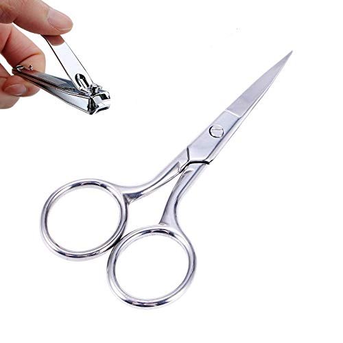 Blade size 4.5 cm Stainless Steel Eyebrow Scissors Nose Hair Scissors Beard Shear Facial Hair Eyelashes Trimmer Scissors With Sharp Edge Blade