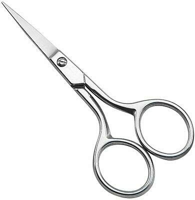 Stainless Steel Eyebrow Scissors Nose Hair Scissors Beard Shear Facial Hair Eyelashes Trimmer Scissors With Sharp Edge Blade size 4.5 cm